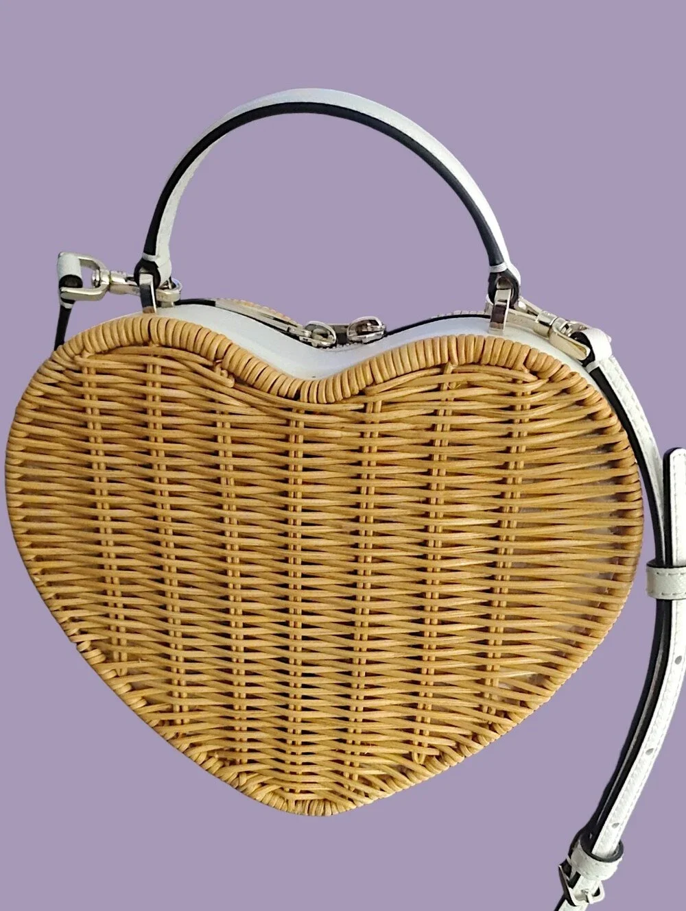 Kate Spade Heart Wicker Bag
